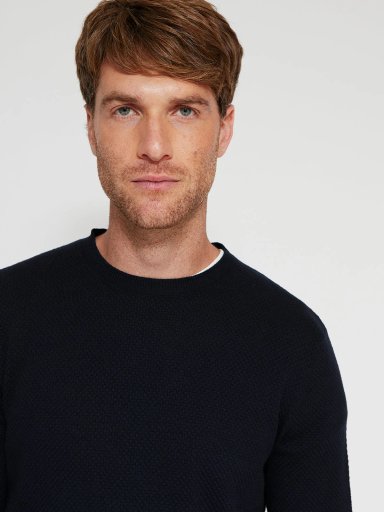SWEATER HOMBRE CACHAREL ALGODÓN CUELLO REDONDO - 3