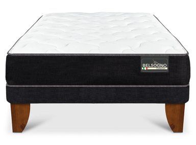 CAMA EUROPEA CIC PLUS BELSOGNO 1.5 PLAZAS NEGRO - 1
