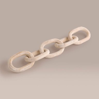FIGURA DECORATIVA MAISON LINETT CADENA MADERA CAFE - 2
