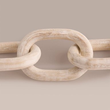 FIGURA DECORATIVA MAISON LINETT CADENA MADERA CAFE - 3