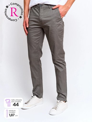 PANTALÓN ALGODÓN SLIM HOMBRE INDEX BÁSICO - 1