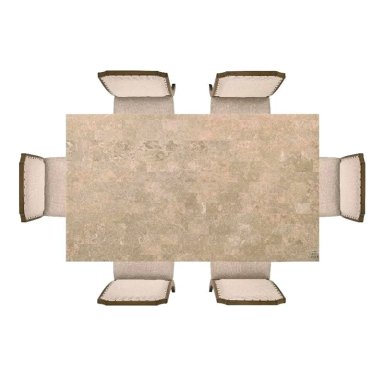 JUEGO DE COMEDOR RIPLEY HOME HAGEN MARMOL GENUINO 6 SILLAS - 4