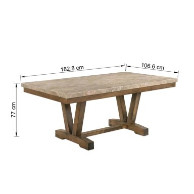 JUEGO DE COMEDOR RIPLEY HOME HAGEN MARMOL GENUINO 6 SILLAS - 8