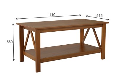 MESA DE CENTRO EXIT MARROCO NATURAL CAFÉ 111 X 51.5 CM - 3