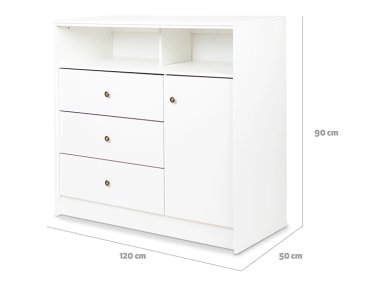COMODA CIC KIDS BLANCO 1P 3C - 6