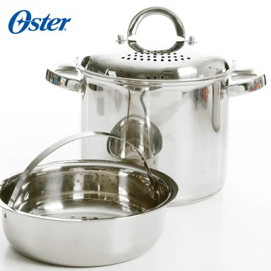 OLLA PARA PASTA OSTER SANGERFIELD 4.7 LITROS C/ COLADOR Y VAPORERA ACERO INOXIDABLE - 2