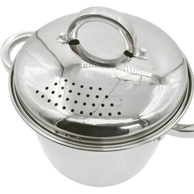 OLLA PARA PASTA OSTER SANGERFIELD 4.7 LITROS C/ COLADOR Y VAPORERA ACERO INOXIDABLE - 4