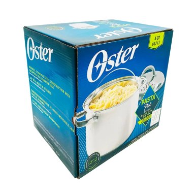 OLLA PARA PASTA OSTER SANGERFIELD 4.7 LITROS C/ COLADOR Y VAPORERA ACERO INOXIDABLE - 5