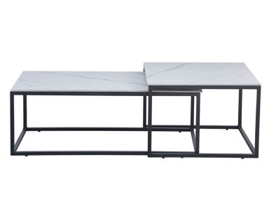 MESA DE CENTRO RIPLEY HOME DALLAS METAL BLANCO 110 X 55 CM - 2
