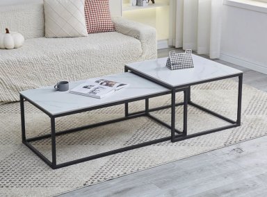 MESA DE CENTRO RIPLEY HOME DALLAS METAL BLANCO 110 X 55 CM - 5