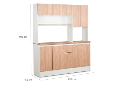 MUEBLE DE COCINA CIC CATANIA 10 PUERTAS 1 CAJÓN BLANCO - 5