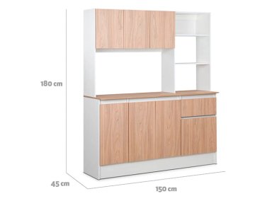 MUEBLE DE COCINA CIC NIZA 3 PUERTAS 2 CAJONES BLANCO - 4