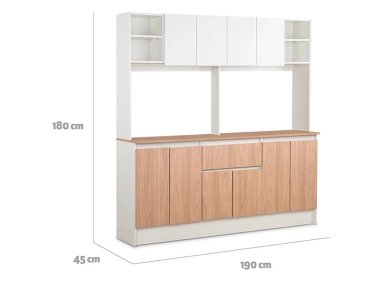MUEBLE DE COCINA CIC IBIZA 10 PUERTAS 1 CAJÓN BLANCO - 5