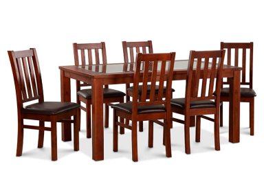 JUEGO DE COMEDOR CIC ÑUBLE PU 6 SILLAS CHOCOLATE - 3