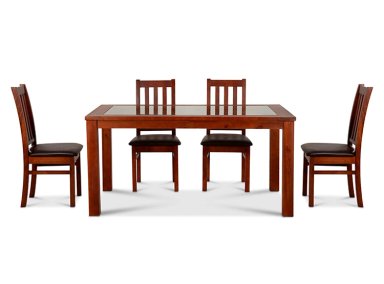 JUEGO DE COMEDOR CIC ÑUBLE PU 6 SILLAS CHOCOLATE - 6