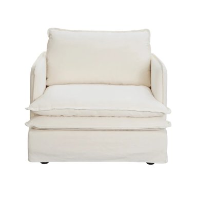 SILLON MAISON LINETT LILLE 1 CUERPO LINO MARFIL - 1