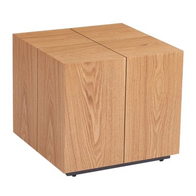 MESA LATERAL MAISON LINETT MARSELLA MADERA CAFÉ 50 X 50 CM - 1