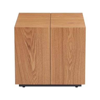 MESA LATERAL MAISON LINETT MARSELLA MADERA CAFÉ 50 X 50 CM - 2