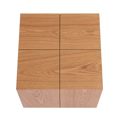 MESA LATERAL MAISON LINETT MARSELLA MADERA CAFÉ 50 X 50 CM - 3