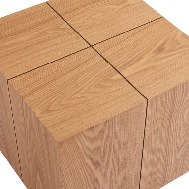 MESA LATERAL MAISON LINETT MARSELLA MADERA CAFÉ 50 X 50 CM - 4