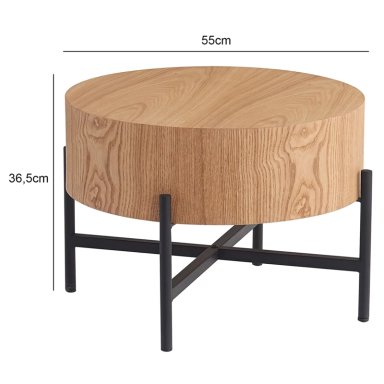 MESA DE CENTRO RIPLEY HOME CROVETTO METAL CAFÉ 55 X 55 CM - 5