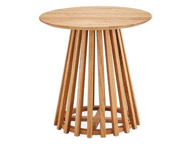 MESA LATERAL MAISON LINETT NANTES MADERA CAFÉ 50 X 50 CM - 1