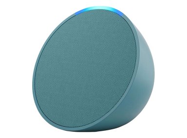 PARLANTE BLUETOOTH AMAZON  INTELIGENTE ECHO POP 1.A GENERACIÓN ALEXA AZUL PETRÓLEO - 1