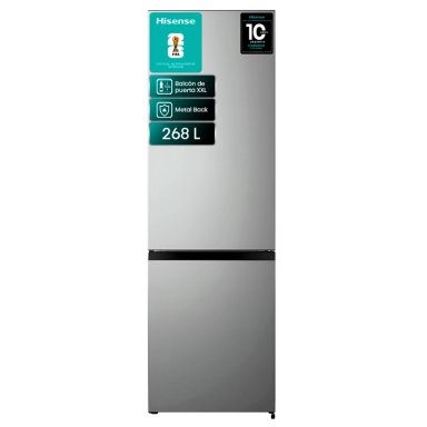REFRIGERADOR BOTTOM FREEZER HISENSE RB341NL 262L FRIO DIRECTO PLATA - 2