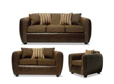 JUEGO DE LIVING ELEGANT DETAIL OKLAHOMA TELA PU 321 - 1