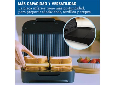 SANDWICHERA OSTER 2 REBANADAS CKSTSM400 COMPACTA PLATOS HONDOS - 7