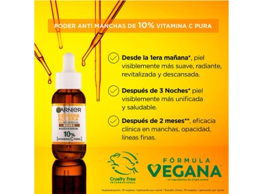 SERUM FACIAL GARNIER NOCHE 0.1 VITAMINA C EXPRESS ACLARA 30 ML - 2