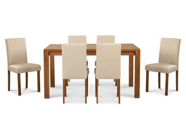JUEGO DE COMEDOR CIC PHOENIX 6 SILLAS CAFÉ - 2