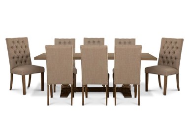 JUEGO DE COMEDOR CIC SEATTLE 8 SILLAS BEIGE - 2
