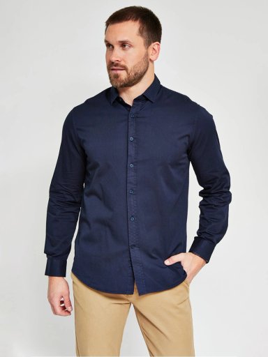 CAMISA HOMBRE CACHAREL ALGODÓN LAVADA - 1