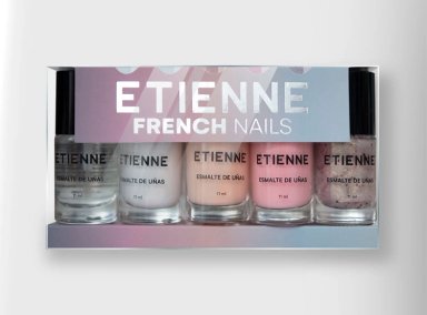 SET 5 ESMALTES DE UÑAS ETIENNE FRENCH NAILS 11 ML - 1
