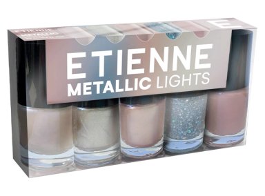 SET 5 ESMALTES DE UÑAS ETIENNE LIGHTS METALLICS 11 ML - 1