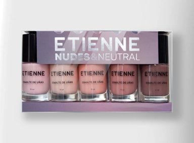 SET 5 ESMALTES DE UÑAS ETIENNE NUDES NEUTRAL 11 ML - 1