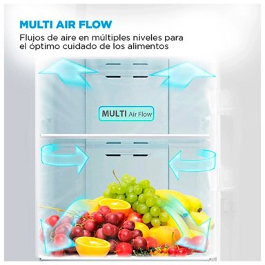 REFRIGERADOR BOTTOM FREEZER MIDEA MDRB489MTE50 330L NO FROST PLATA - 6