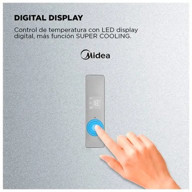 REFRIGERADOR BOTTOM FREEZER MIDEA MDRB489MTE50 330L NO FROST PLATA - 8