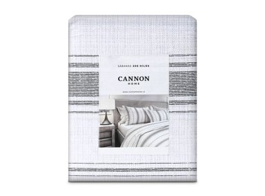 JUEGO DE SÁBANAS CANNON DIAGONALS 2 PLAZAS 200 HILOS BLANCO ESTAMPADO - 4