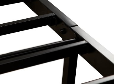 JUEGO DE DORMITORIO BELSOGNO CAMA EUROPEA IRON SMART PLUS 1.5 PLAZAS NEGRO + RESPALDO BLACK - 5