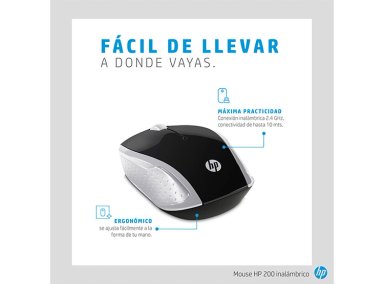MOUSE HP 200 SILVER WIRELESS - 4