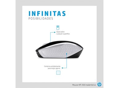 MOUSE HP 200 SILVER WIRELESS - 5