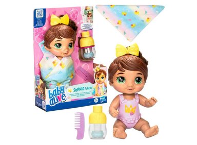 MUÑECA BABY ALIVE BURBUJAS RELAJANTES SOPHIA SPARKLE CABELLO CASTAÑO - 1