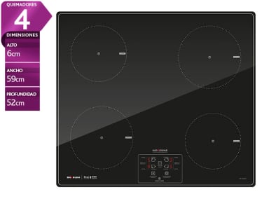 ENCIMERA ELÉCTRICA PLACAS DE INDUCCIÓN SINDELEN 4 PLATOS CEI-4602NG - 1