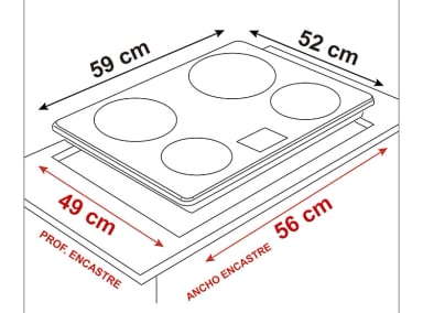 ENCIMERA ELÉCTRICA PLACAS DE INDUCCIÓN SINDELEN 4 PLATOS CEI-4602NG - 5