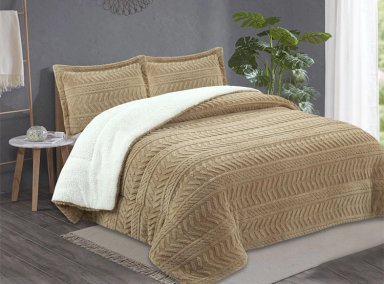 PLUMON ANDES JACQUARD CHIPORRO BEIGE 1.5 PL - 1