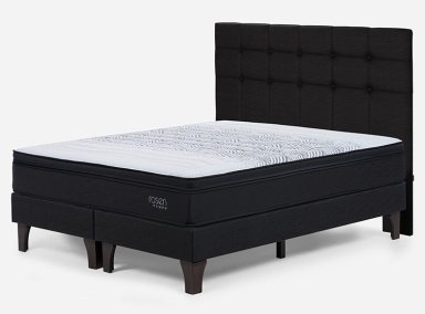 JUEGO DE DORMITORIO ROSEN CAMA EUROPEA TEMPO SÚPER KING GRAFITO + RESPALDO ISSEY - 2