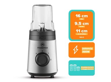 LICUADORA MADEMSA MBL30 300W 0.6 L GRIS  - 8