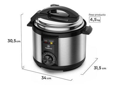 OLLA MULTICOCCIÓN MADEMSA MPC10 900W 5 L GRIS - 2